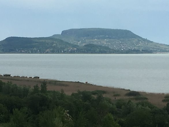 Balatongyörök – Taking a panoramic view of Lake Balaton.
