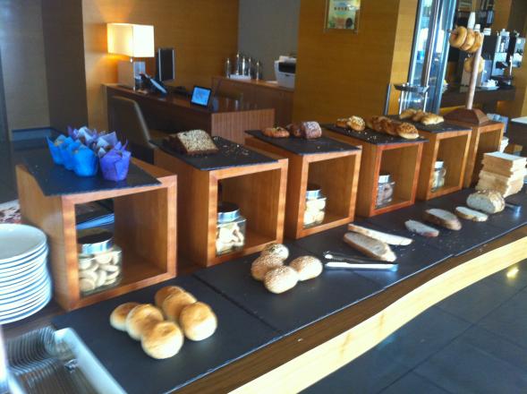 Breakfast at the hotel's Executive Lounge.